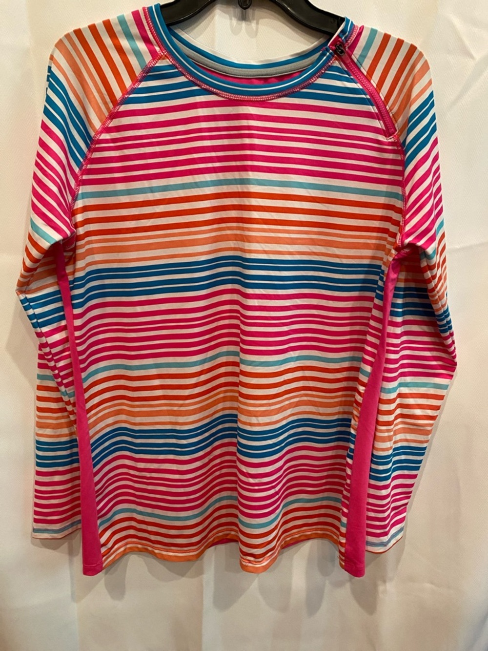 Reel Legends Long Sleeve Striped - Pink, Orange, Blue, White